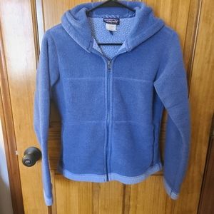 Womens patagonia Synchilla Fleece with hood. size Small Great Shape! Very Warm!!